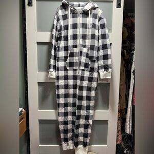 Ivory Ella Black and White Checkered Onesie
